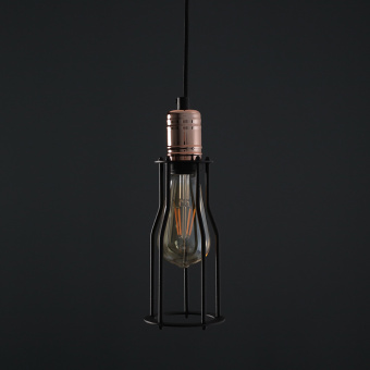 Подвесная люстра Nowodvorski Серия Workshop A (Воркшоп A) Цвет Black/Copper (Черный/Медь) арт. 6337