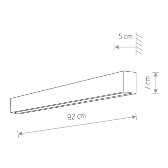 Настенный светильник Nowodvorski Серия Straight Wall LED M (Стрейт Уолл Лед M) Цвет White (Белый) арт. 7567