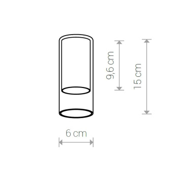 Плафон Nowodvorski Система Cameleon (Камелеон) Серия Cylinder S (Цилиндр S), Цвет Transparent/Brass (Прозрачный/Латунь) арт. 8546