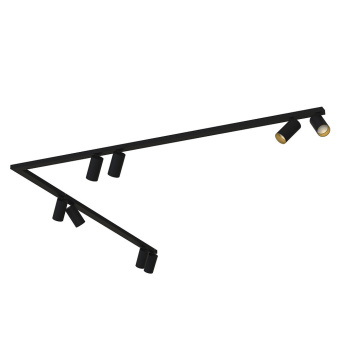 Накладной светильник спот Nowodvorski Серия Mono Corner 2x150 (Моно Корнер 2x150) Цвет Black/Gold (Черный/Золото) арт. 7700