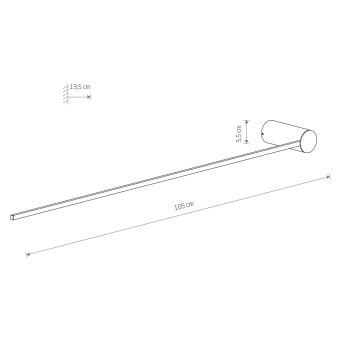 Настенный светильник Nowodvorski Серия Arm Led L (Арм Лед L) Цвет Black (Черный) арт. 10856